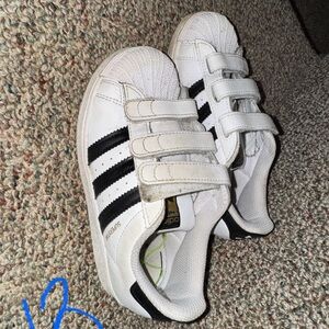 Adidas Kids White and Black Sneakers
